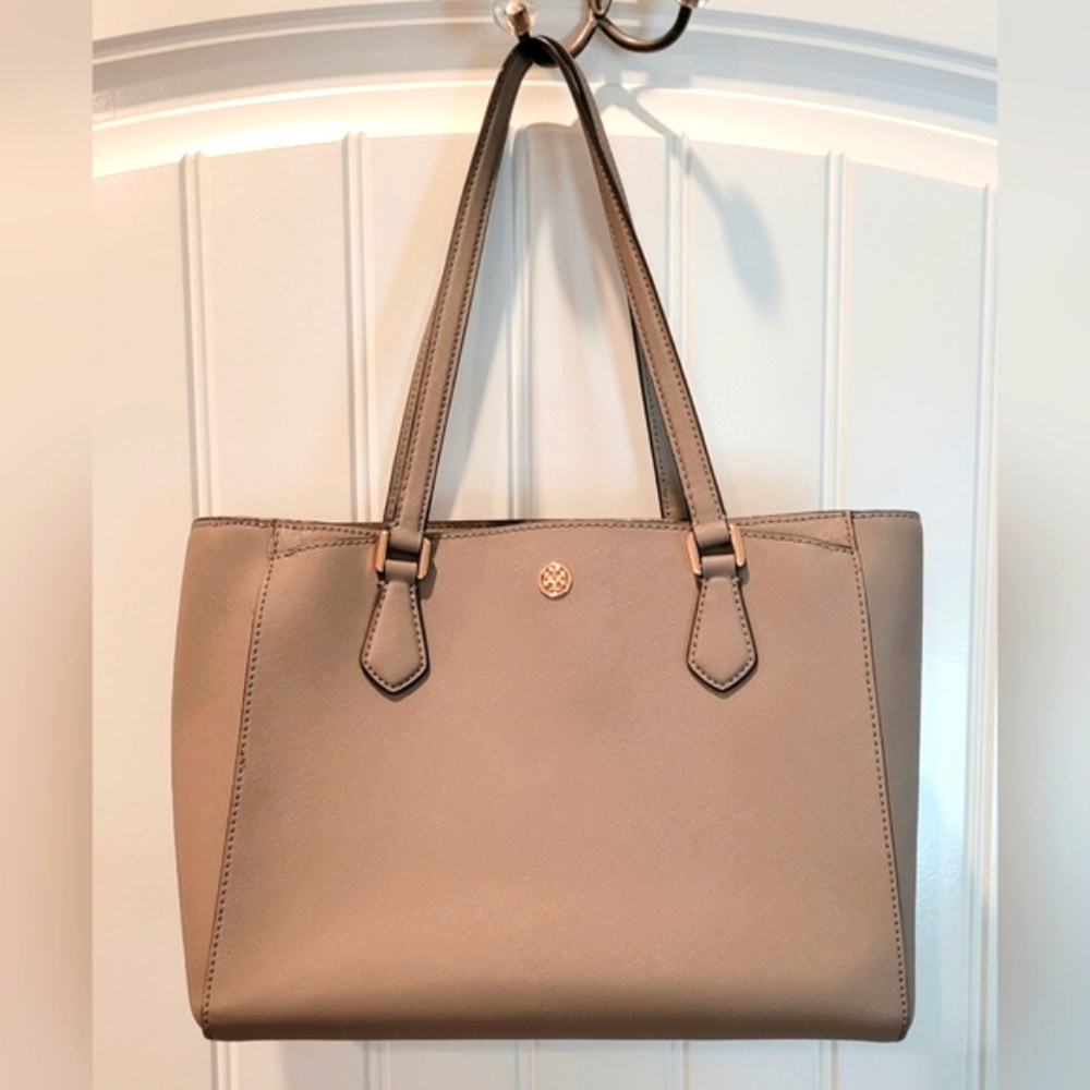 Tory Burch Gray Leather Handbag